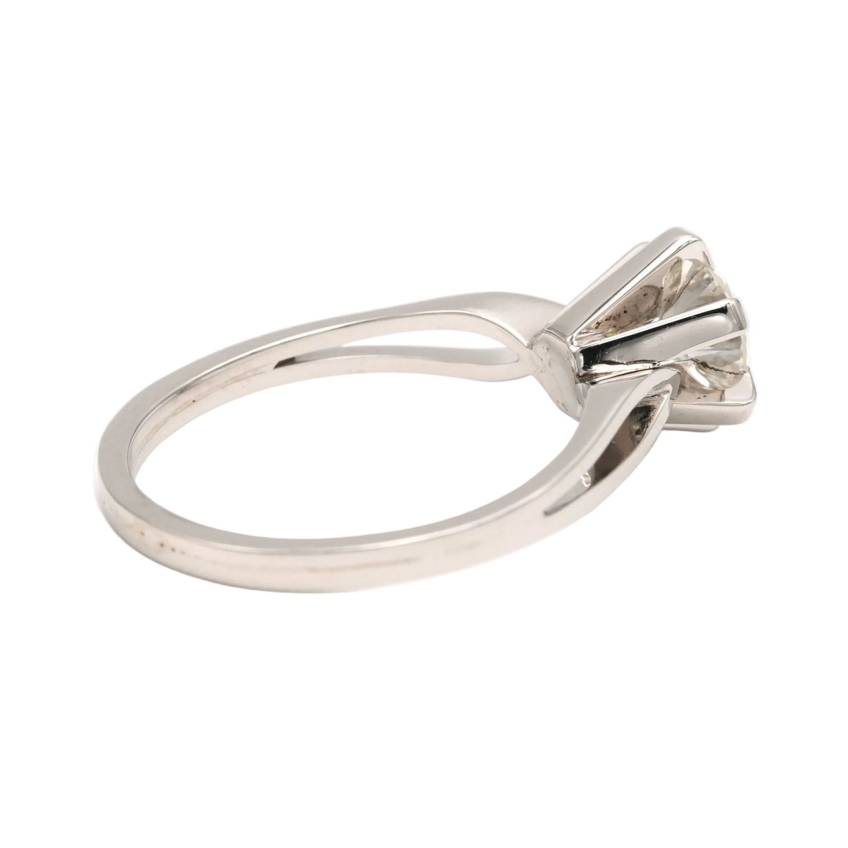 Bague Solitaire en or blanc et diamants - Castafiore