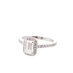 Bague Solitaire en or blanc et diamants - Castafiore