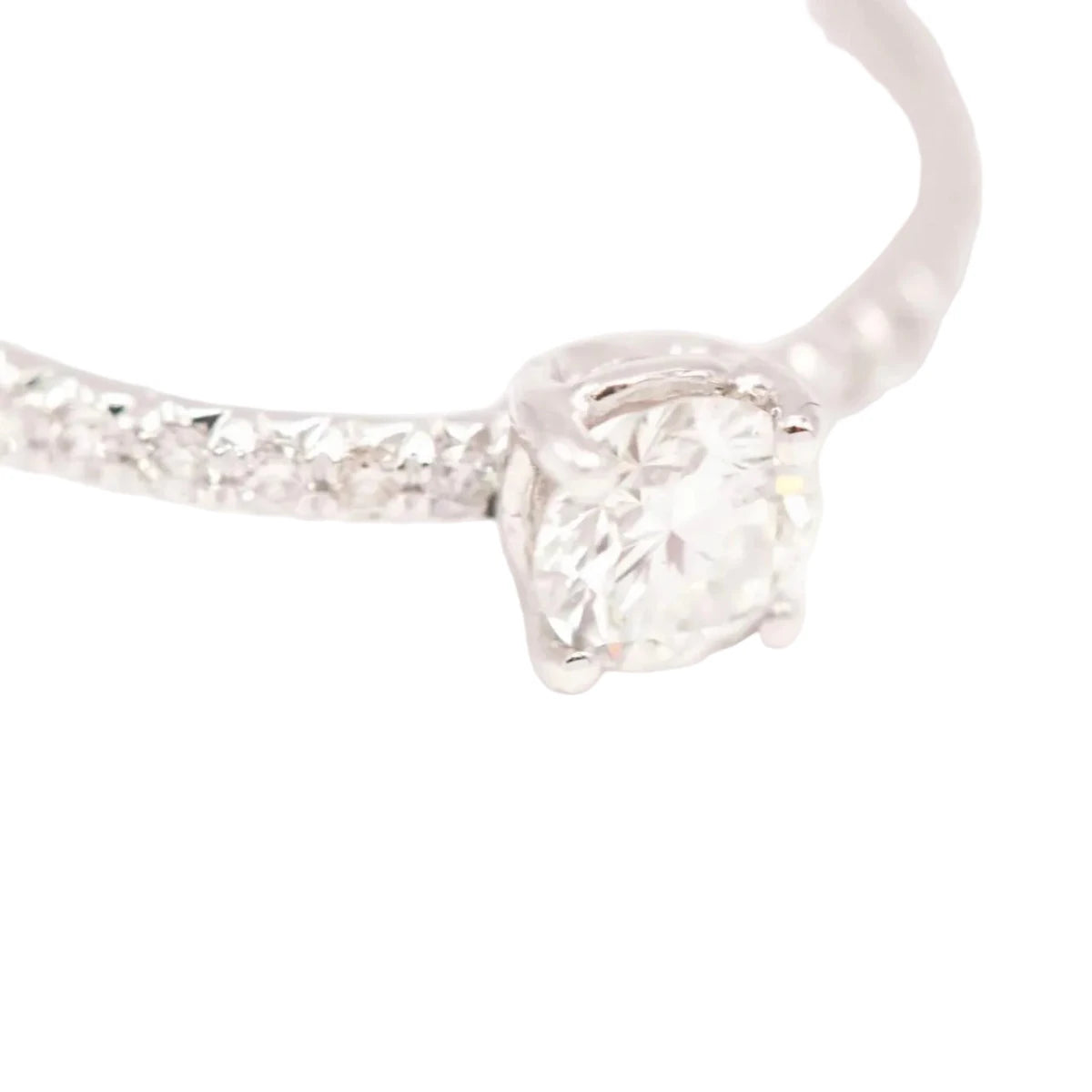 Bague Solitaire en or blanc et diamants - Castafiore