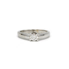 Bague Solitaire en or blanc et diamants - Castafiore