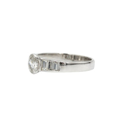 Bague Solitaire en or blanc et diamants - Castafiore