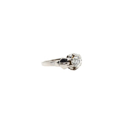 Bague Solitaire en or blanc et diamants - Castafiore