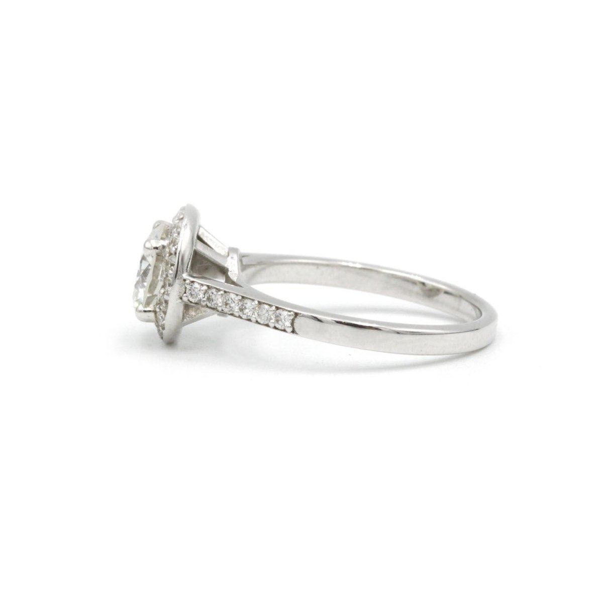 Bague Solitaire en or blanc et diamants - Castafiore