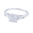 Bague Solitaire en or blanc et diamants - Castafiore