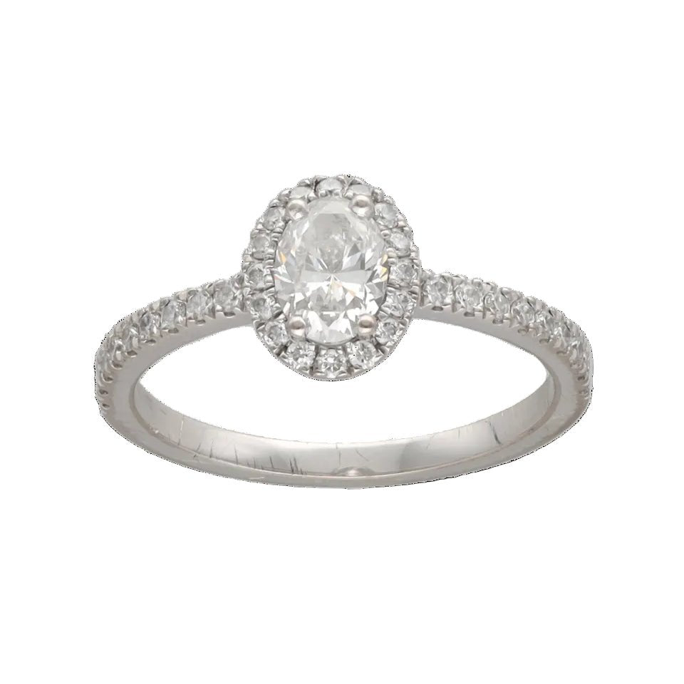 Bague Solitaire en or blanc et diamants - Castafiore