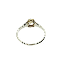 Bague Solitaire en or blanc et diamants - Castafiore