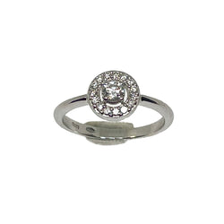 Bague Solitaire en or blanc et diamants - Castafiore