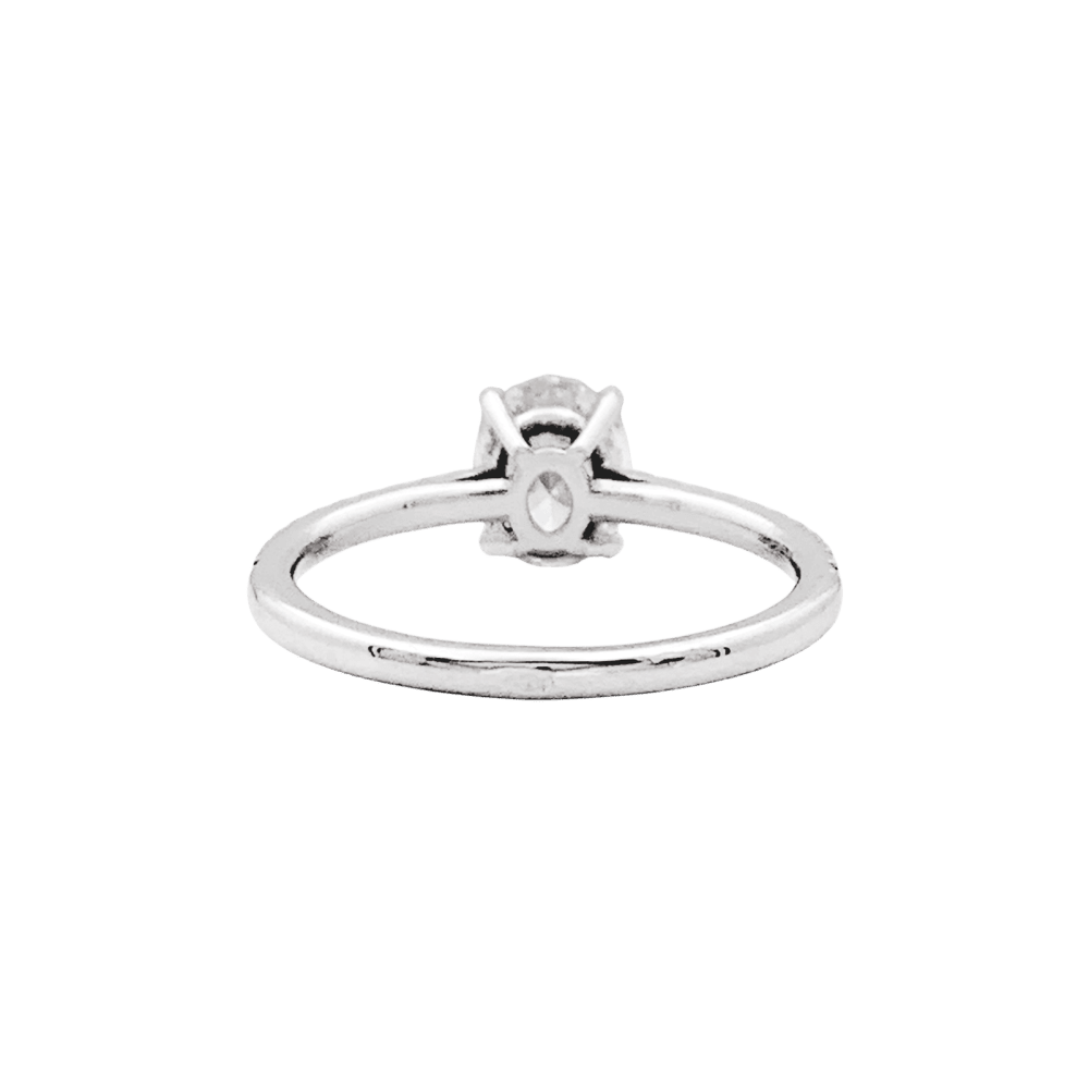 Bague Solitaire en or blanc et diamants - Castafiore
