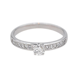 Bague Solitaire en or blanc et diamants - Castafiore