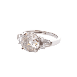  Bague Solitaire en or blanc et diamants - Castafiore