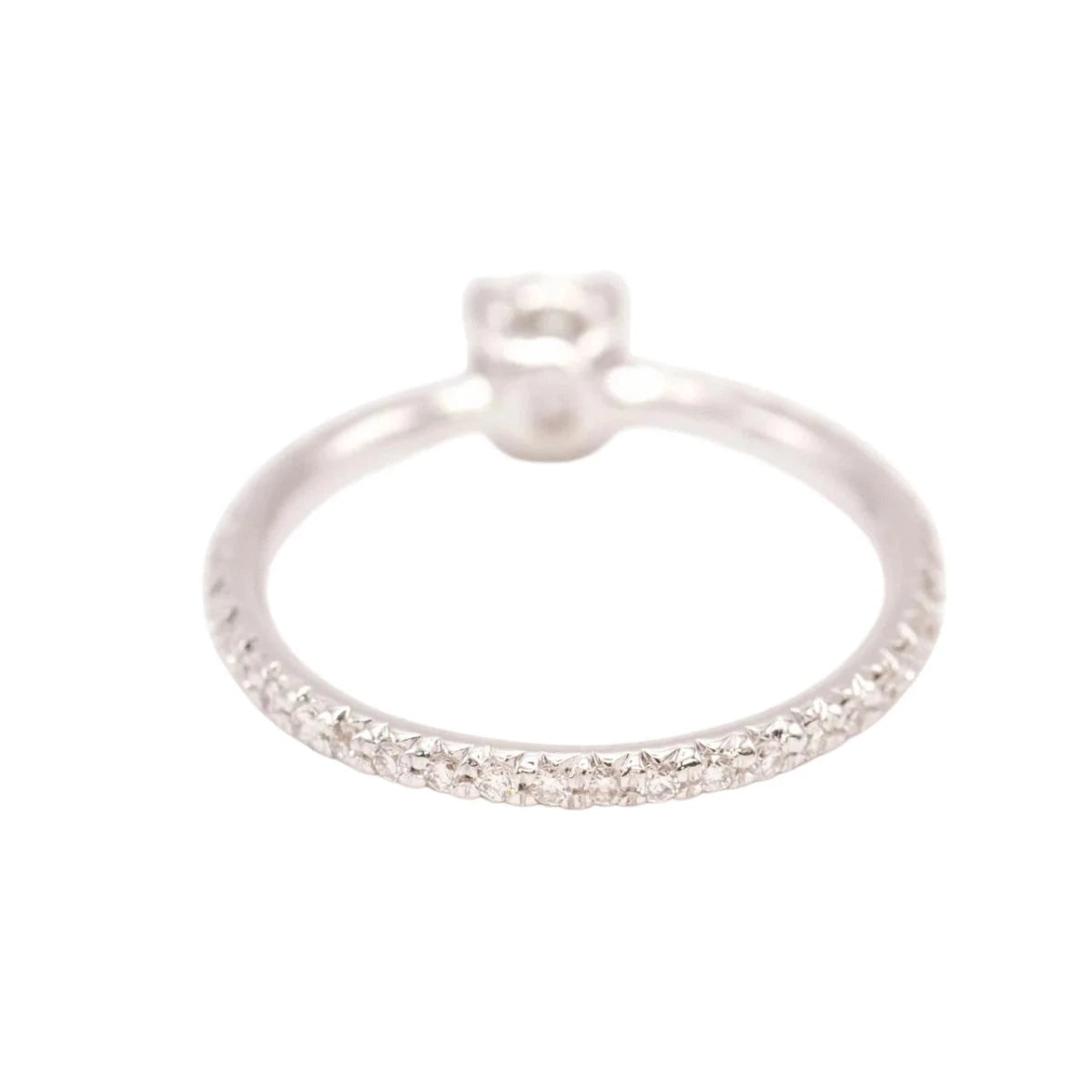 Bague Solitaire en or blanc et diamants - Castafiore
