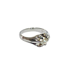 Bague Solitaire en or blanc et diamants - Castafiore