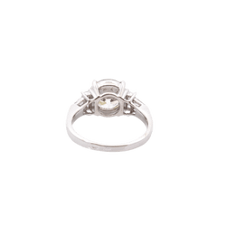  Bague Solitaire en or blanc et diamants - Castafiore