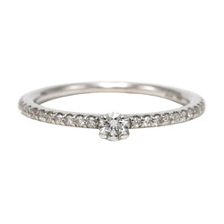Bague Solitaire en or blanc et diamants - Castafiore