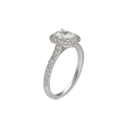 Bague Solitaire en or blanc et diamants - Castafiore