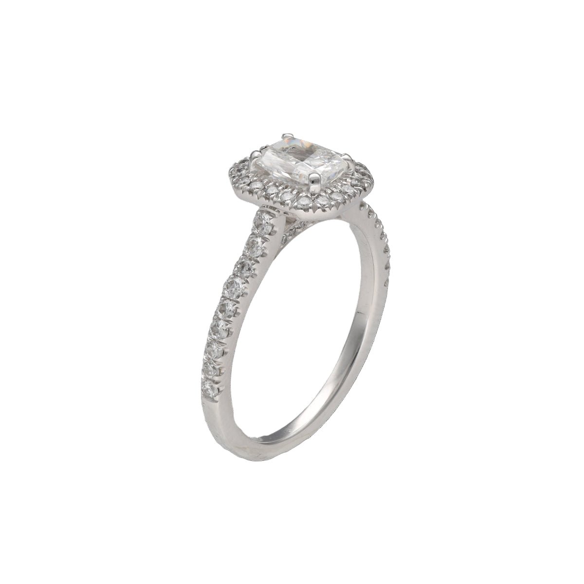 Bague Solitaire en or blanc et diamants - Castafiore