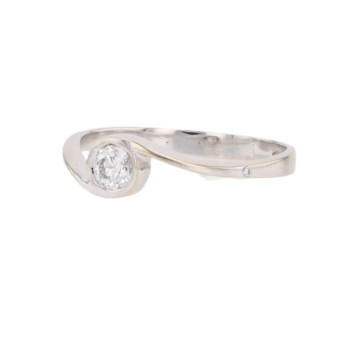 Bague Solitaire en or blanc et diamants - Castafiore