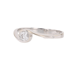 Bague Solitaire en or blanc et diamants - Castafiore