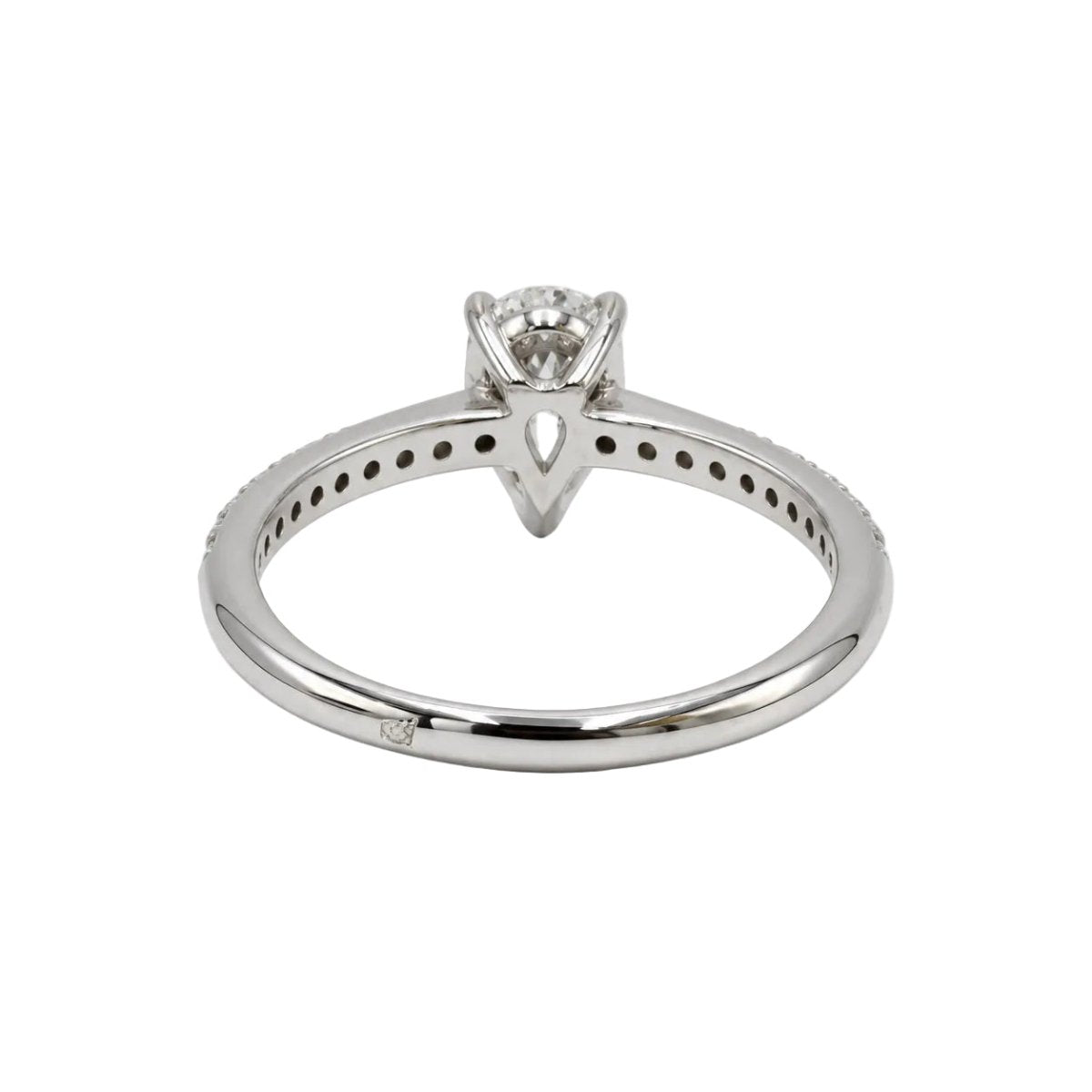 Bague Solitaire en or blanc et diamants - Castafiore