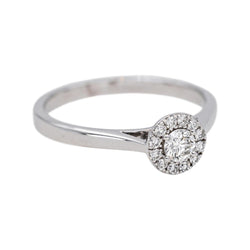 Bague Solitaire en or blanc et diamants - Castafiore