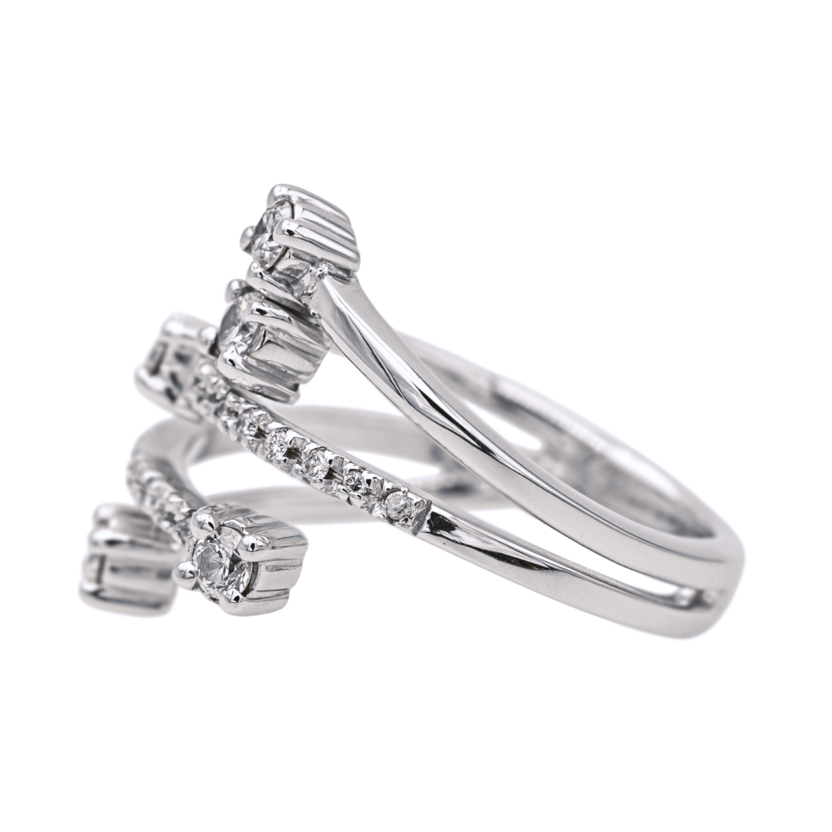 Bague Solitaire en or blanc et diamants - Castafiore