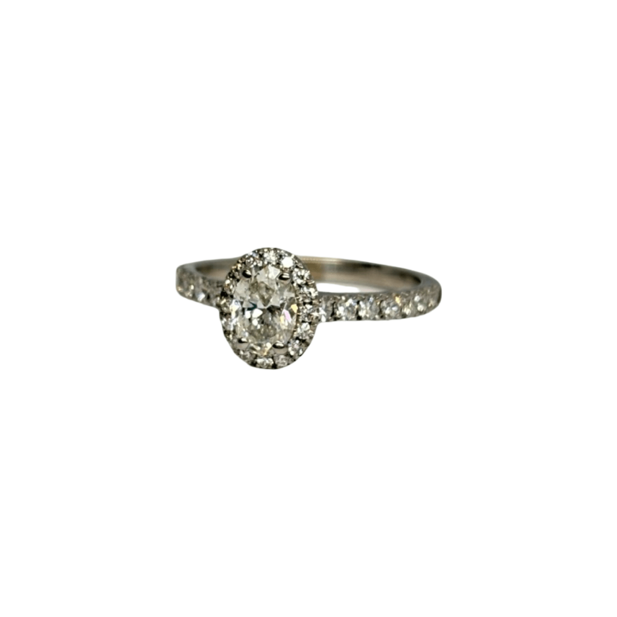 Bague Solitaire en or blanc et diamants - Castafiore