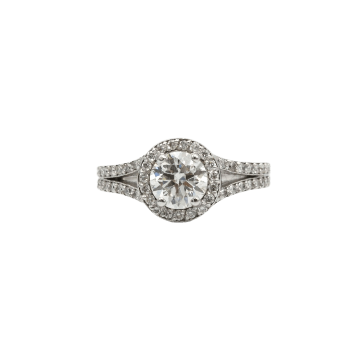 Bague Solitaire en or blanc et diamants - Castafiore