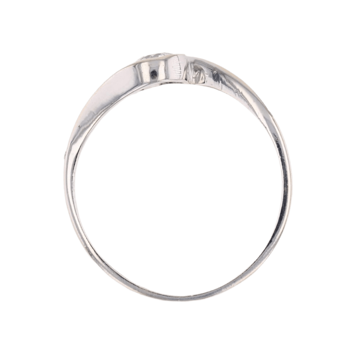 Bague Solitaire en or blanc et diamants - Castafiore