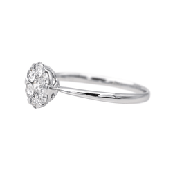 Bague Solitaire en or blanc et diamants - Castafiore