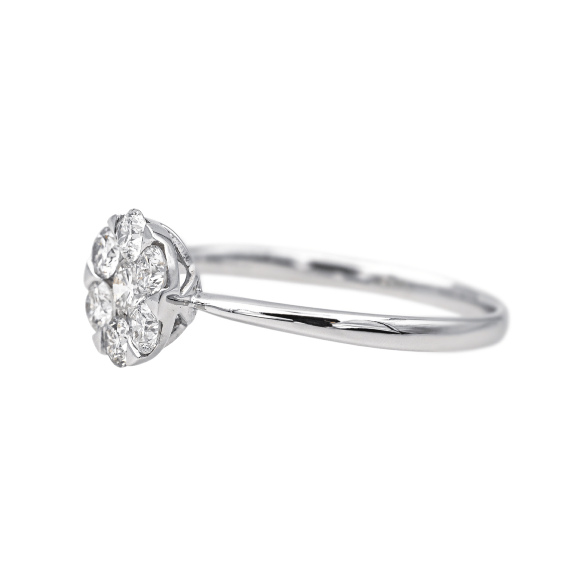 Bague Solitaire en or blanc et diamants - Castafiore