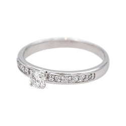 Bague Solitaire en or blanc et diamants - Castafiore