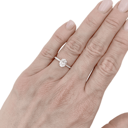 Bague Solitaire en or blanc et diamants - Castafiore