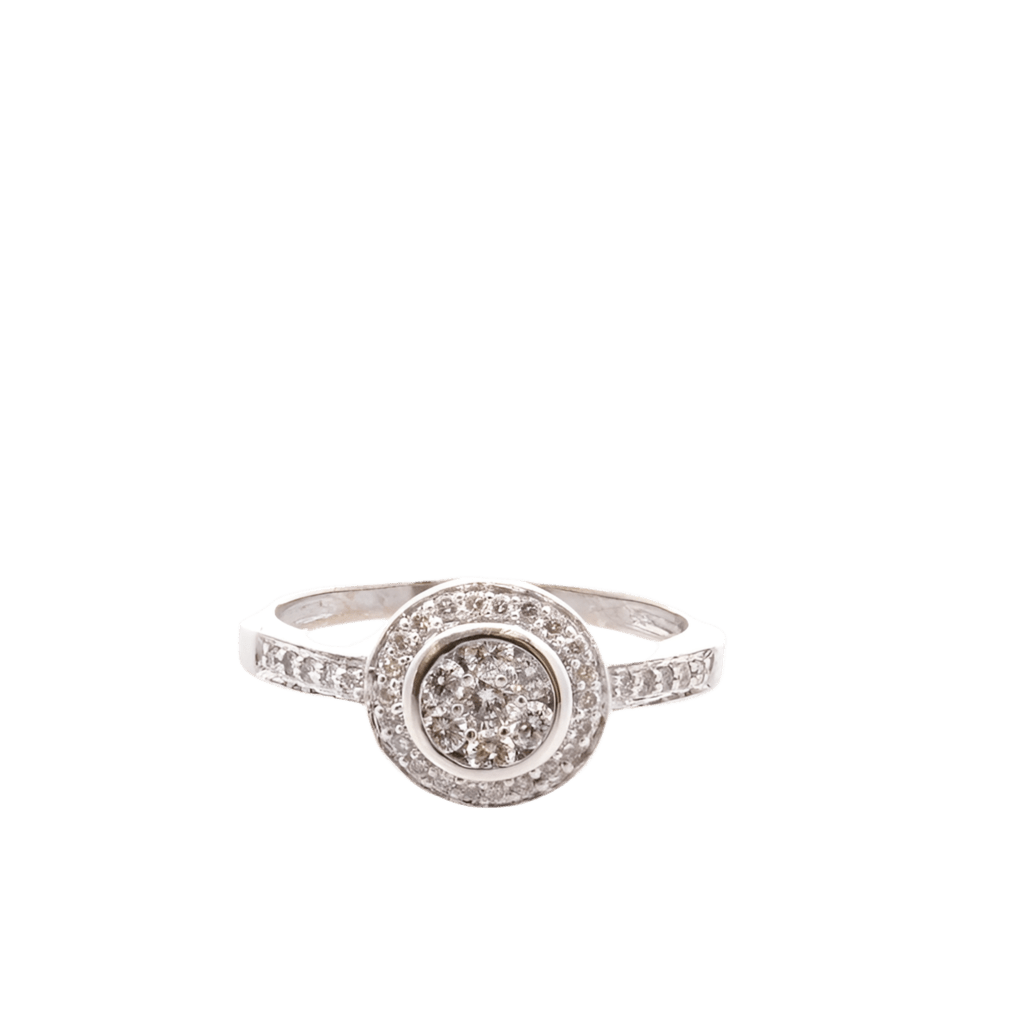 Bague Solitaire en or blanc et diamants - Castafiore