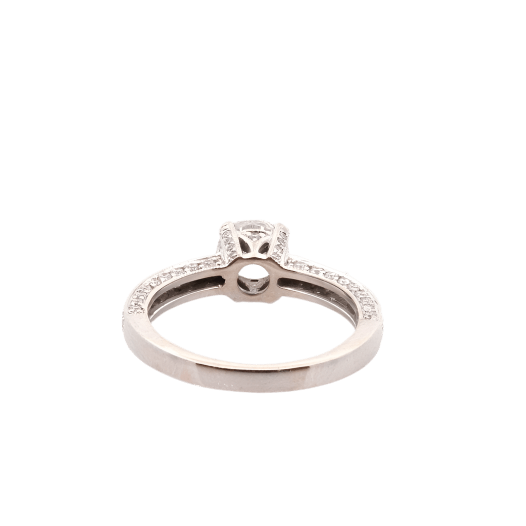 Bague Solitaire en or blanc et diamants - Castafiore