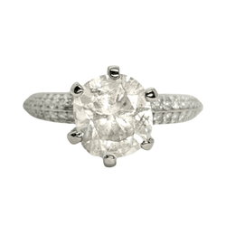 Bague Solitaire en or blanc et diamants - Castafiore