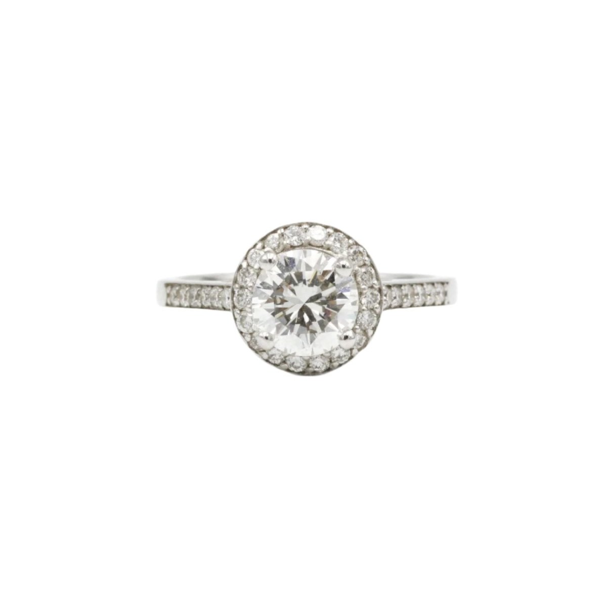 Bague Solitaire en or blanc et diamants - Castafiore