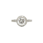 Bague Solitaire en or blanc et diamants - Castafiore