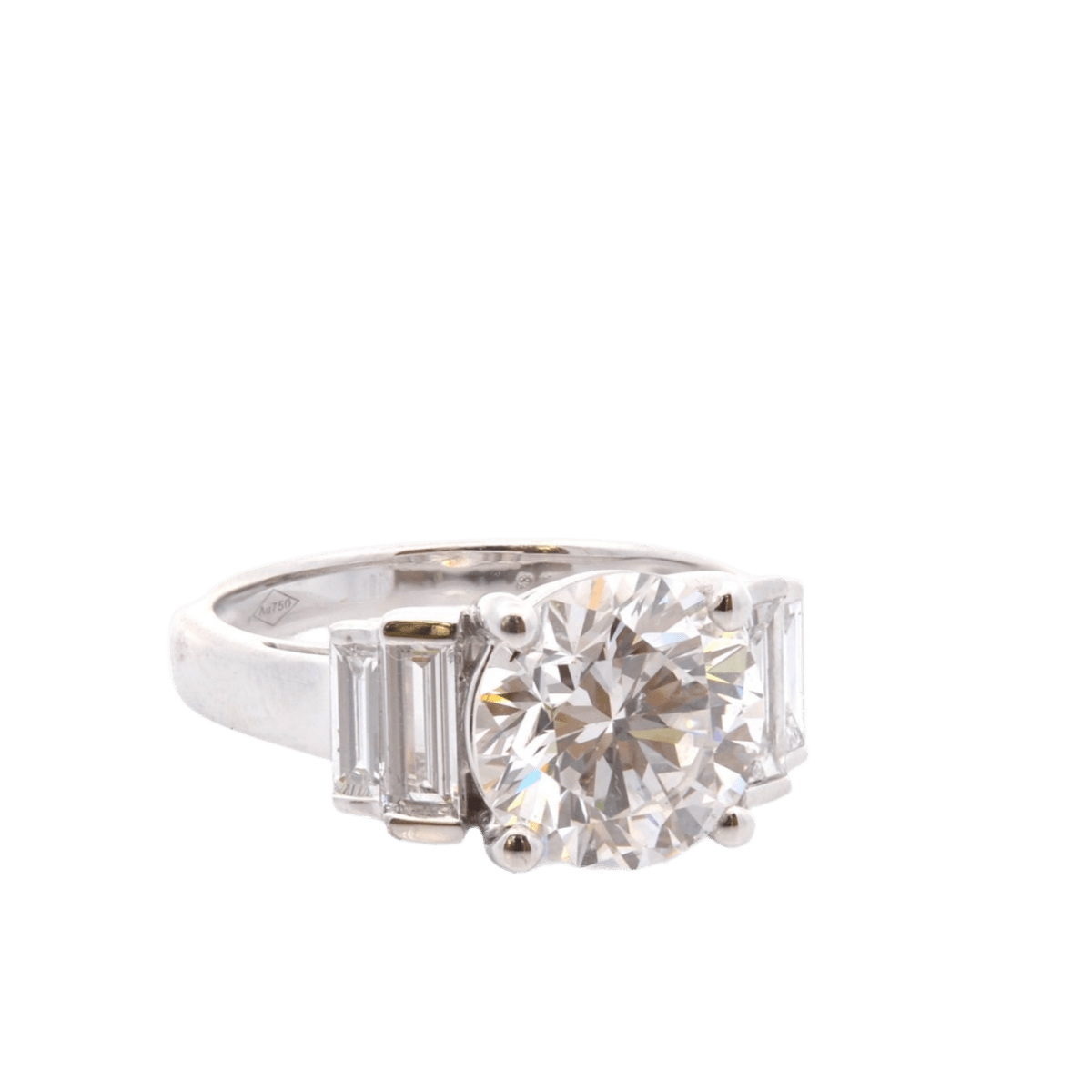Bague Solitaire en or blanc et diamants - Castafiore