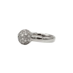 Bague Solitaire en or blanc et diamants - Castafiore