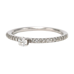 Bague Solitaire en or blanc et diamants - Castafiore