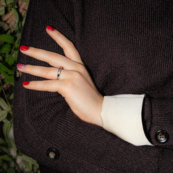 Bague Solitaire en or blanc et diamants - Castafiore