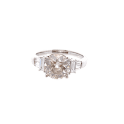  Bague Solitaire en or blanc et diamants - Castafiore