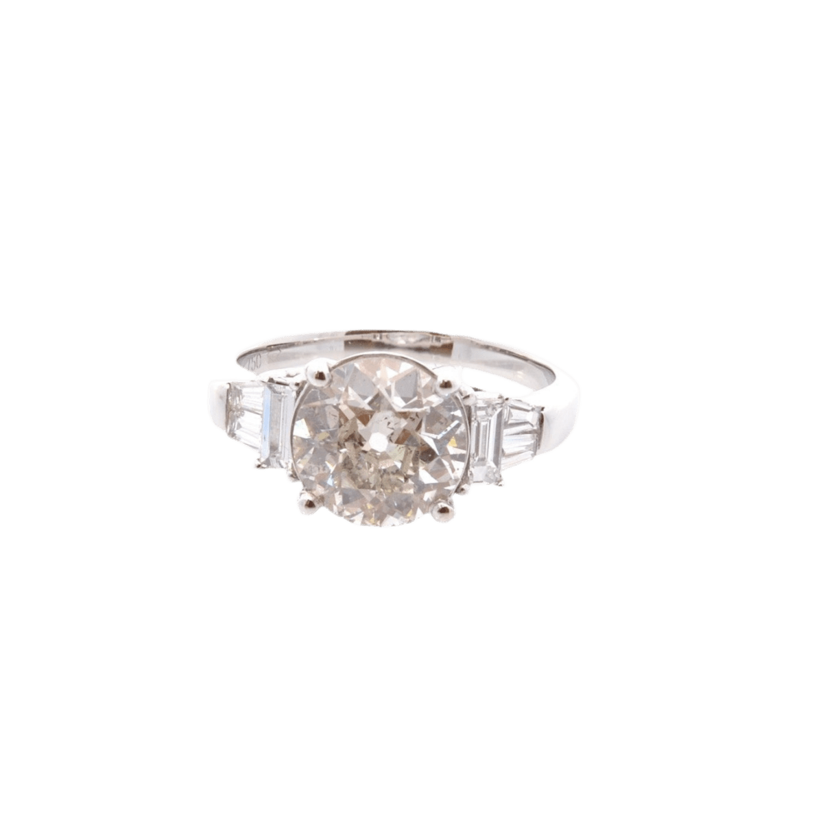  Bague Solitaire en or blanc et diamants - Castafiore