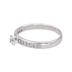 Bague Solitaire en or blanc et diamants - Castafiore