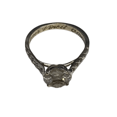 Bague Solitaire en or blanc et diamants - Castafiore