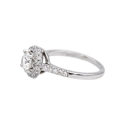 Bague Solitaire en or blanc et diamants - Castafiore