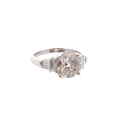  Bague Solitaire en or blanc et diamants - Castafiore