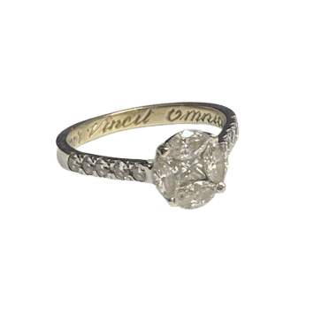 Bague Solitaire en or blanc et diamants - Castafiore