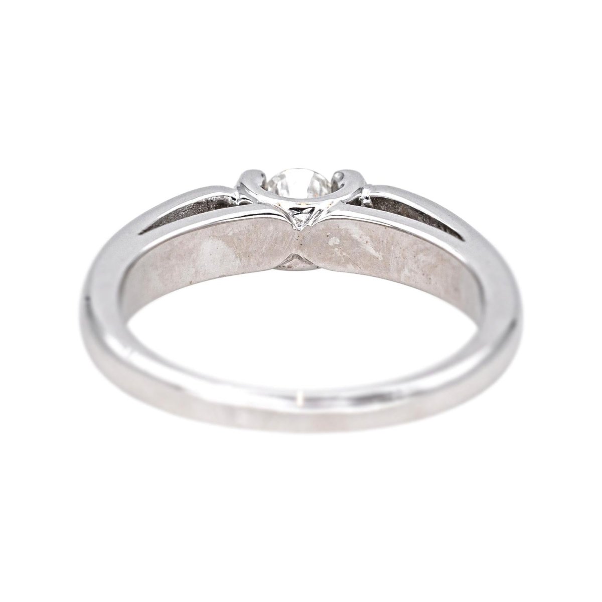 Bague Solitaire en or blanc et diamants - Castafiore