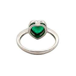 Bague Solitaire en or blanc et émeraude - Castafiore